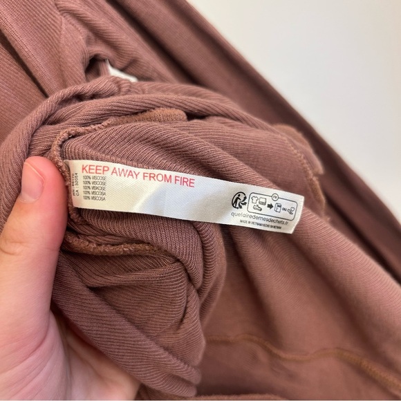 Free People Intimately Night We Met Long Sleeve Top Brown Size Small Soft - Picture 7 of 9